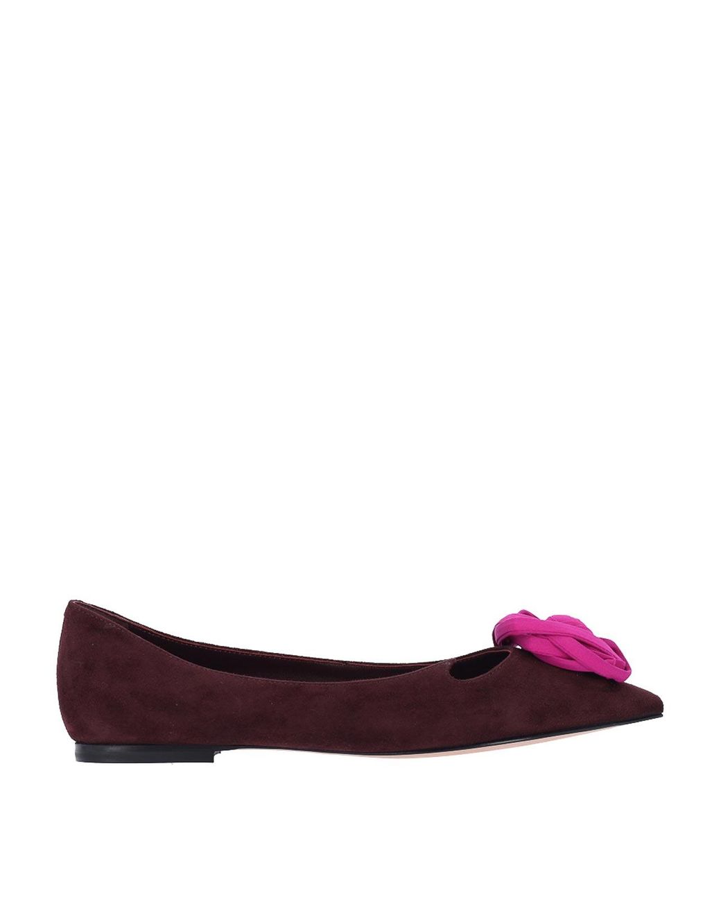 Roger Vivier Red Rose Vivier Ballet Flats