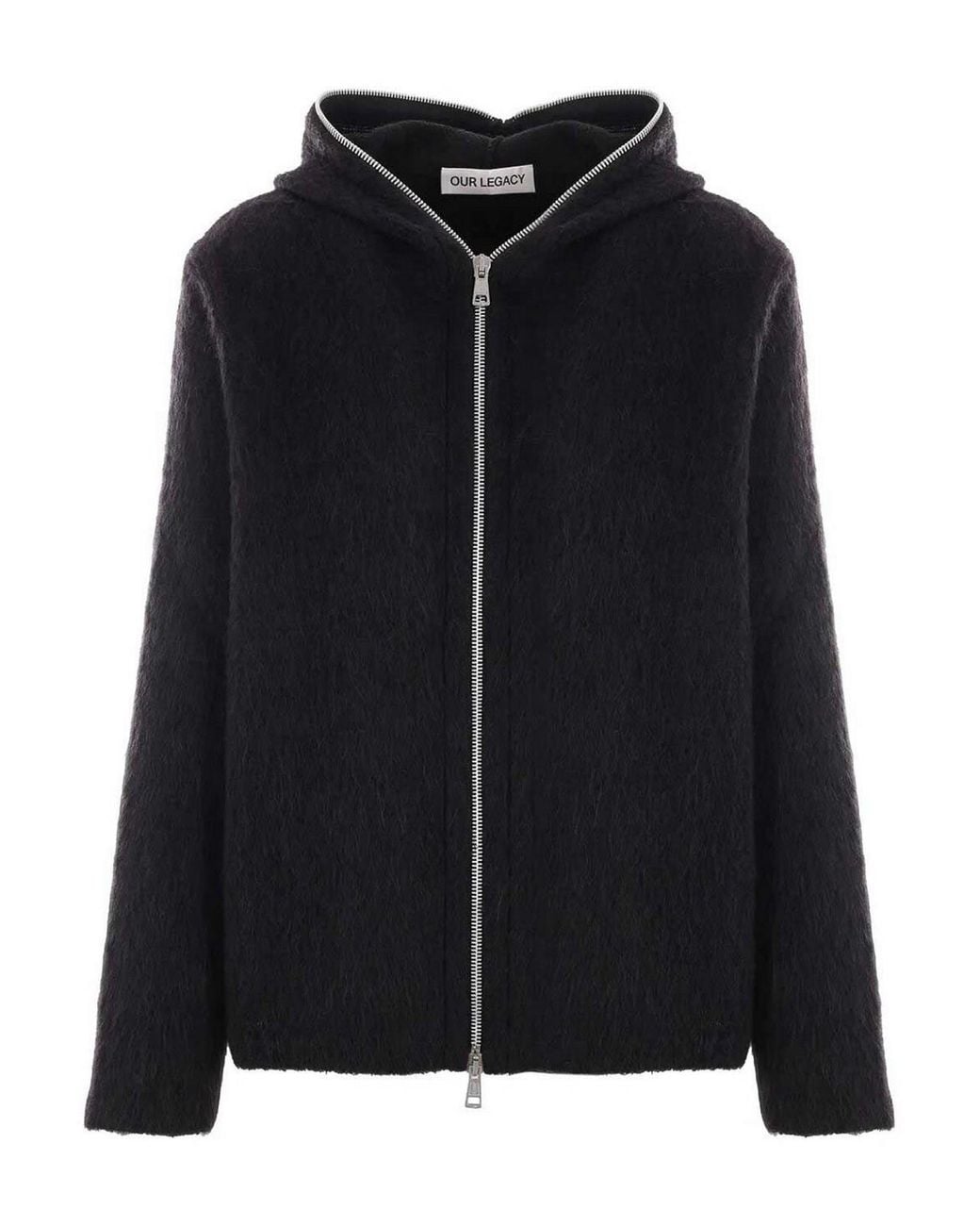 Our Legacy Black Full Zip Hood for men