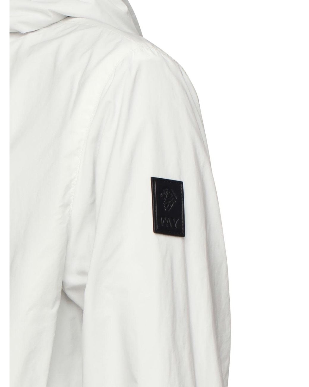Fay White Nylon Windbreaker for men