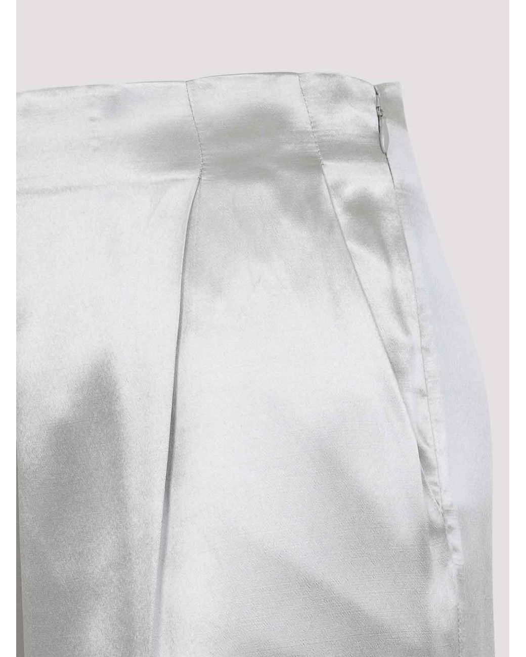Alberta Ferretti Gray Viscose Pants