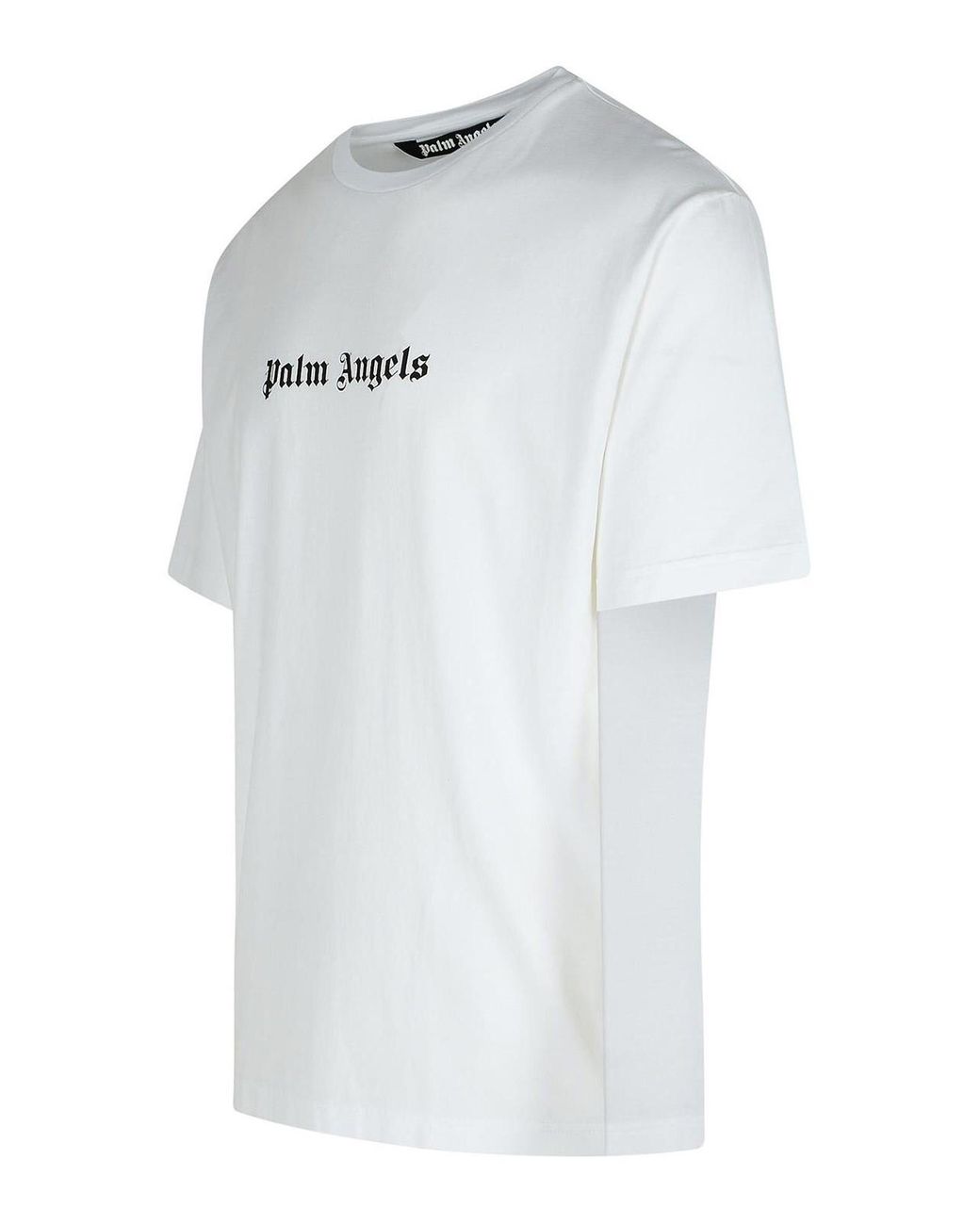 Palm Angels Gray Cotton T-Shirt for men