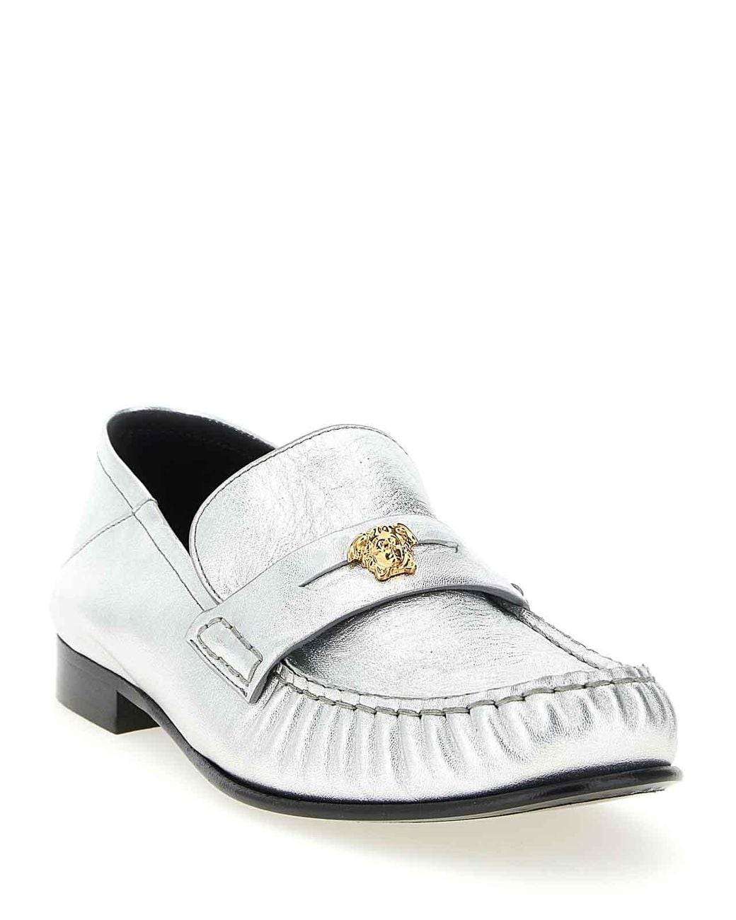 Versace White Loafers