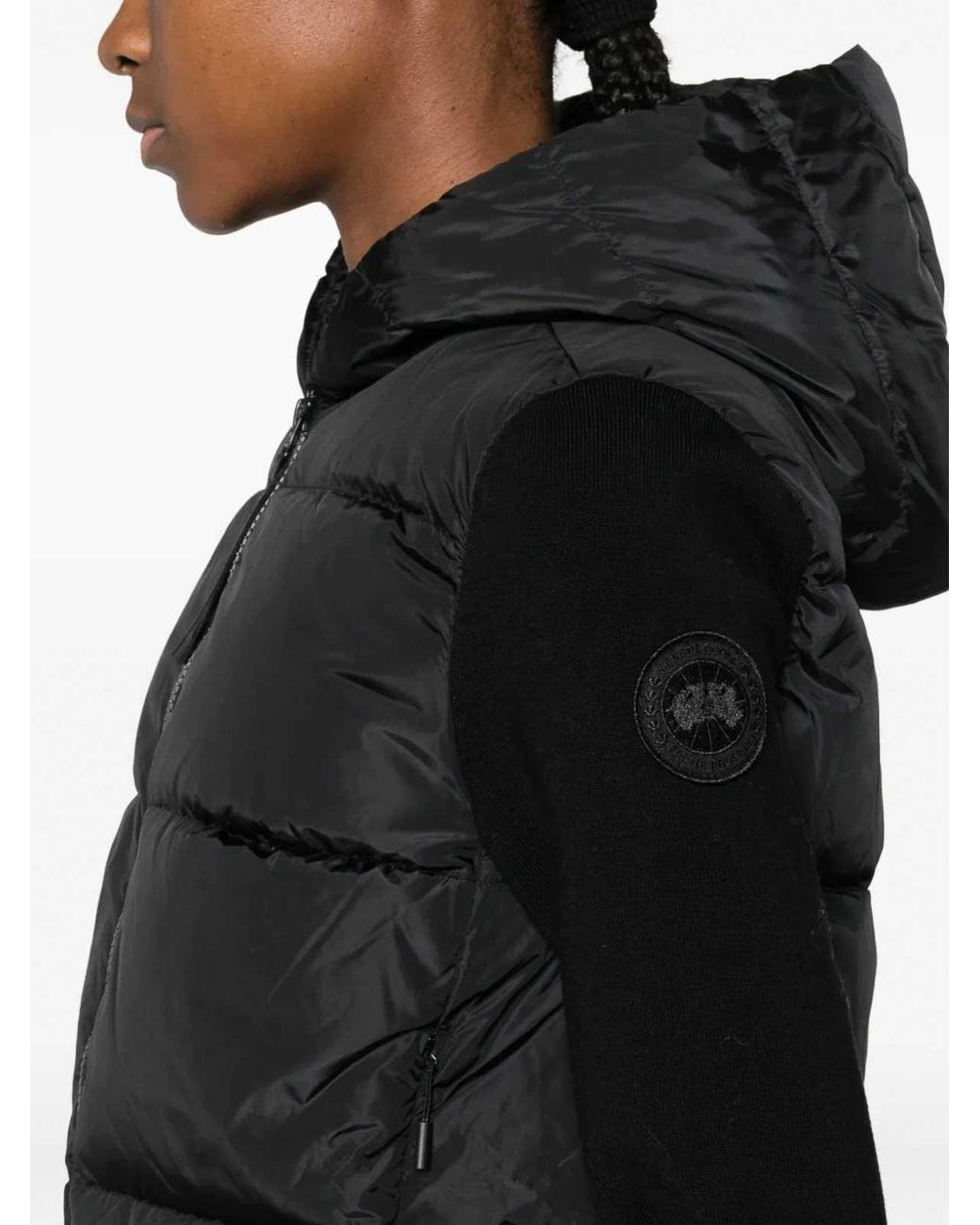 Canada Goose Black Hybridge Wide Quilt Knit Hoody