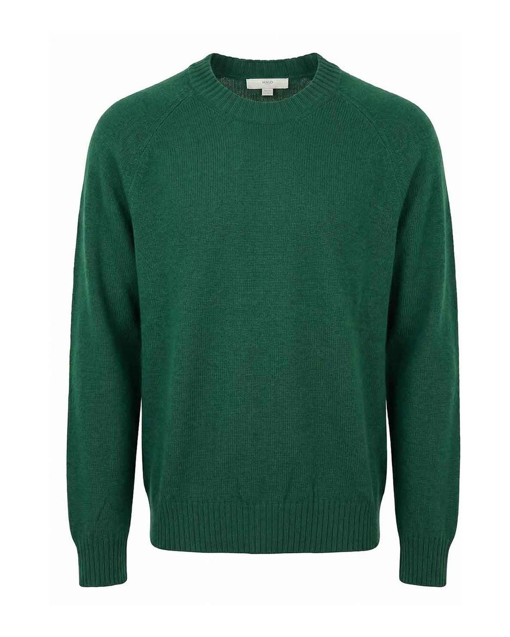 Malo Green Cashmere Round Neck for men