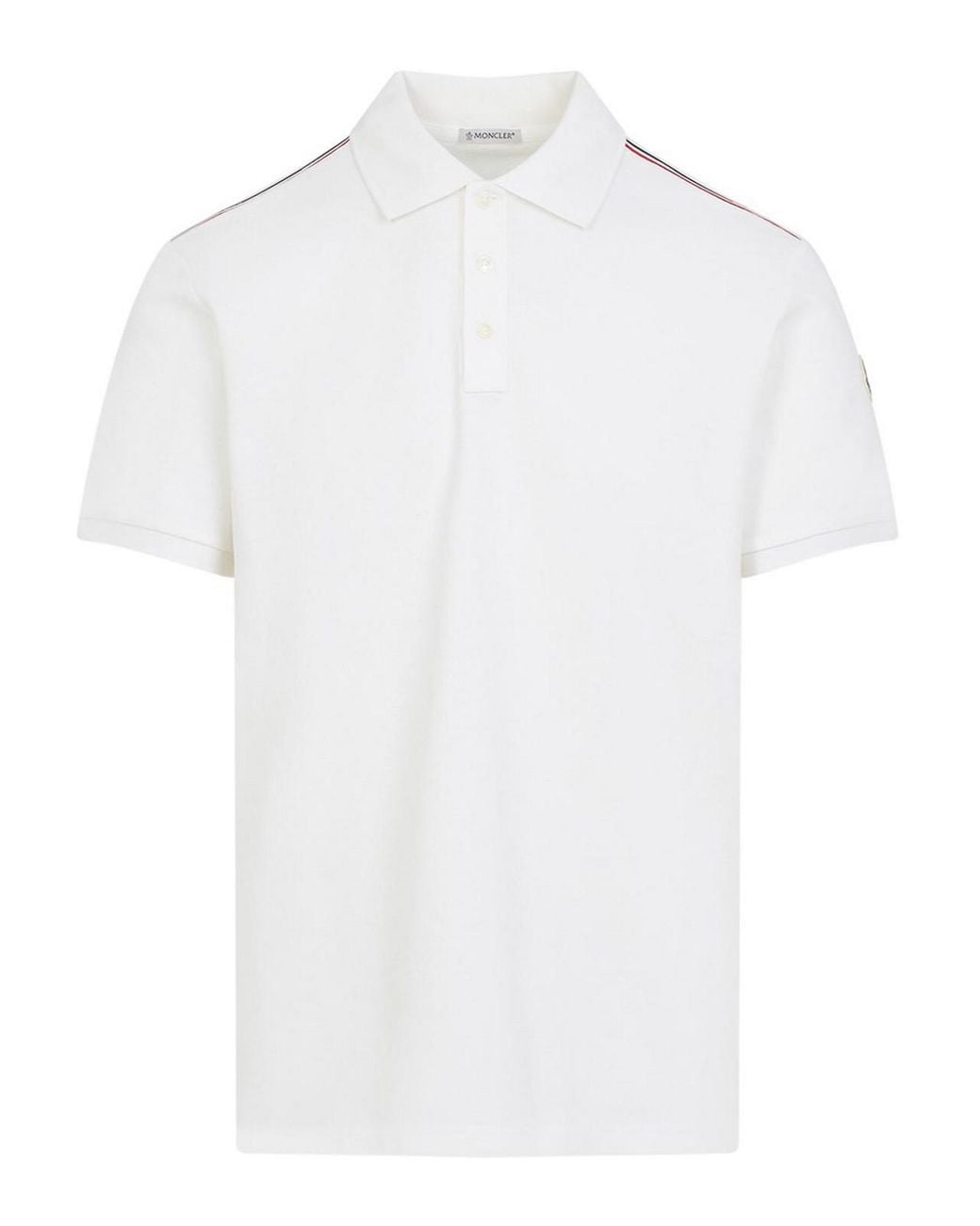 Moncler White Short Sleeves Polo for men