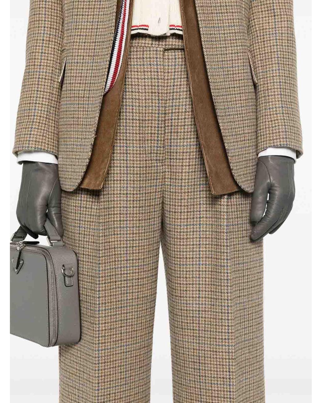 Thom Browne Gray High Waisted Double Pleat Trouser