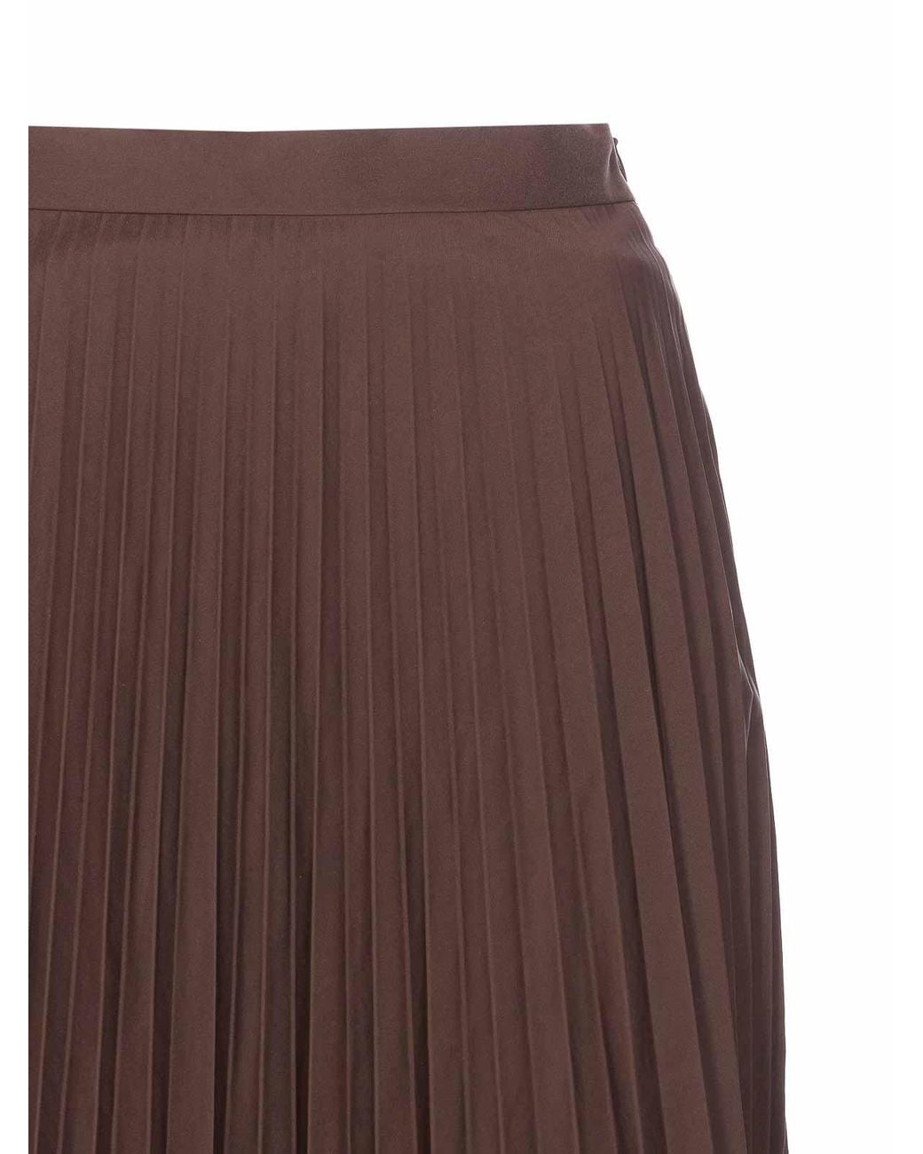 MM6 by Maison Margiela Brown Pleated Skirt
