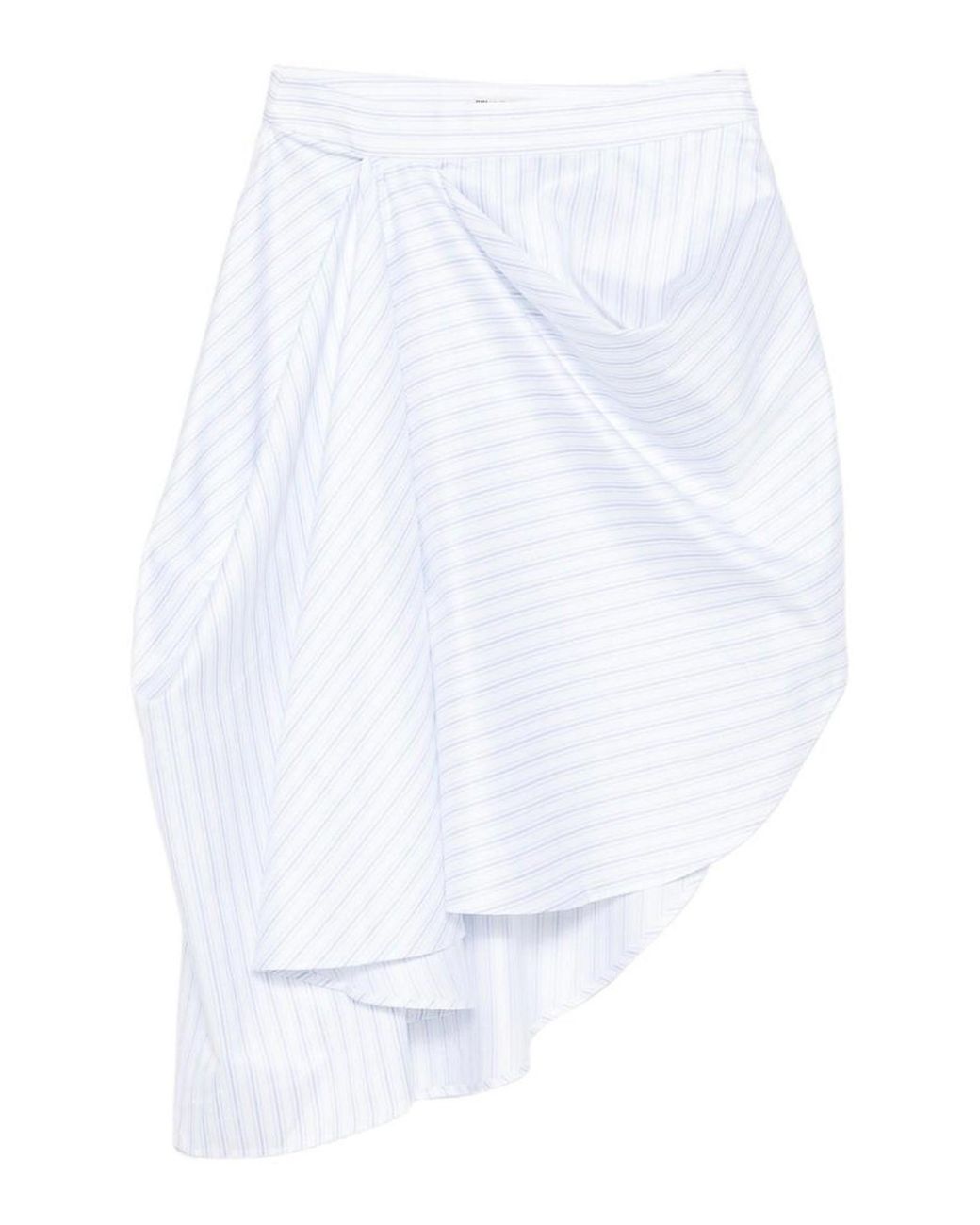J.W. Anderson White Asymmetric Draped Skirt