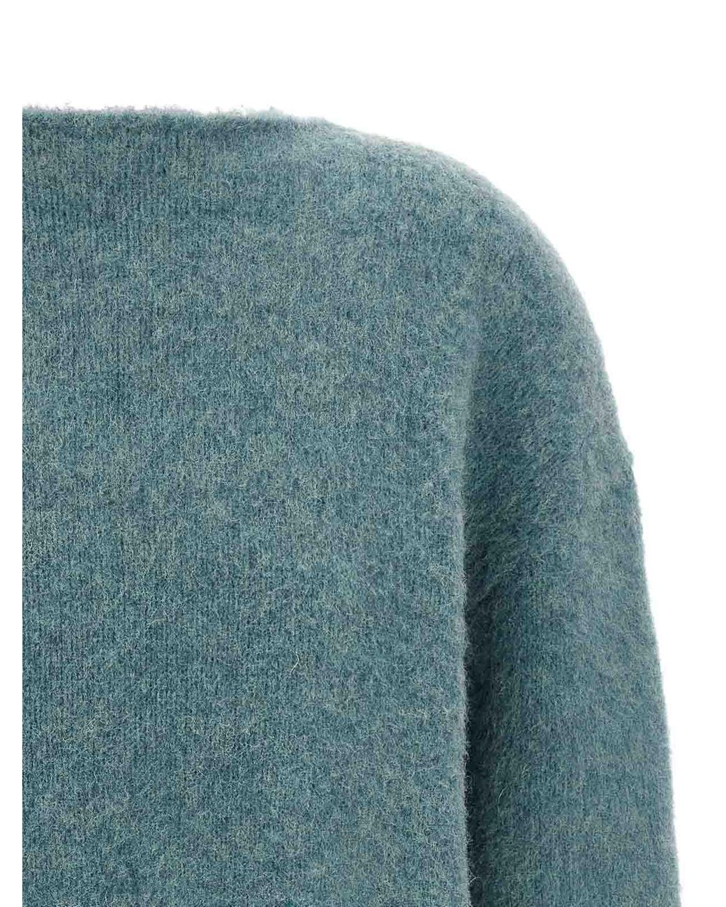 Jil Sander Blue Fringed Sweater