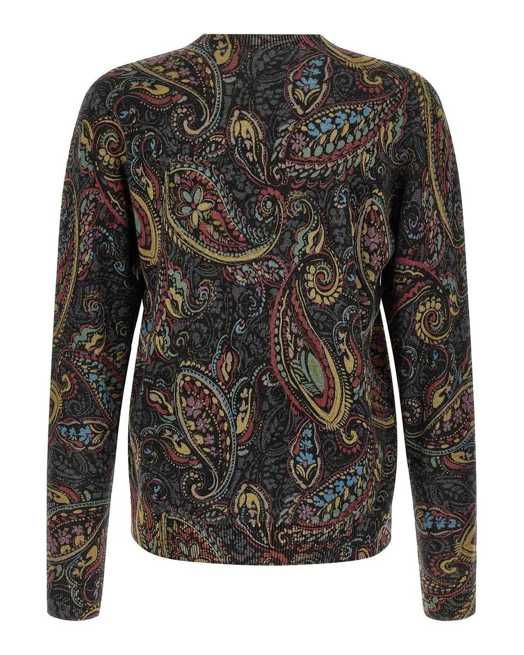 Etro Gray Paisley Sweater for men