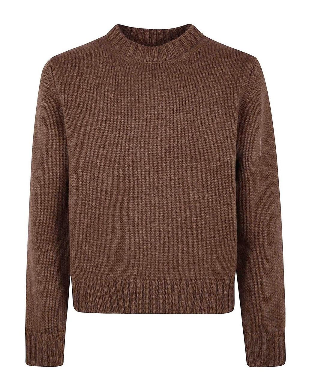 Studio Nicholson Brown Cree 3Gg Neat Fit Crew Neck for men