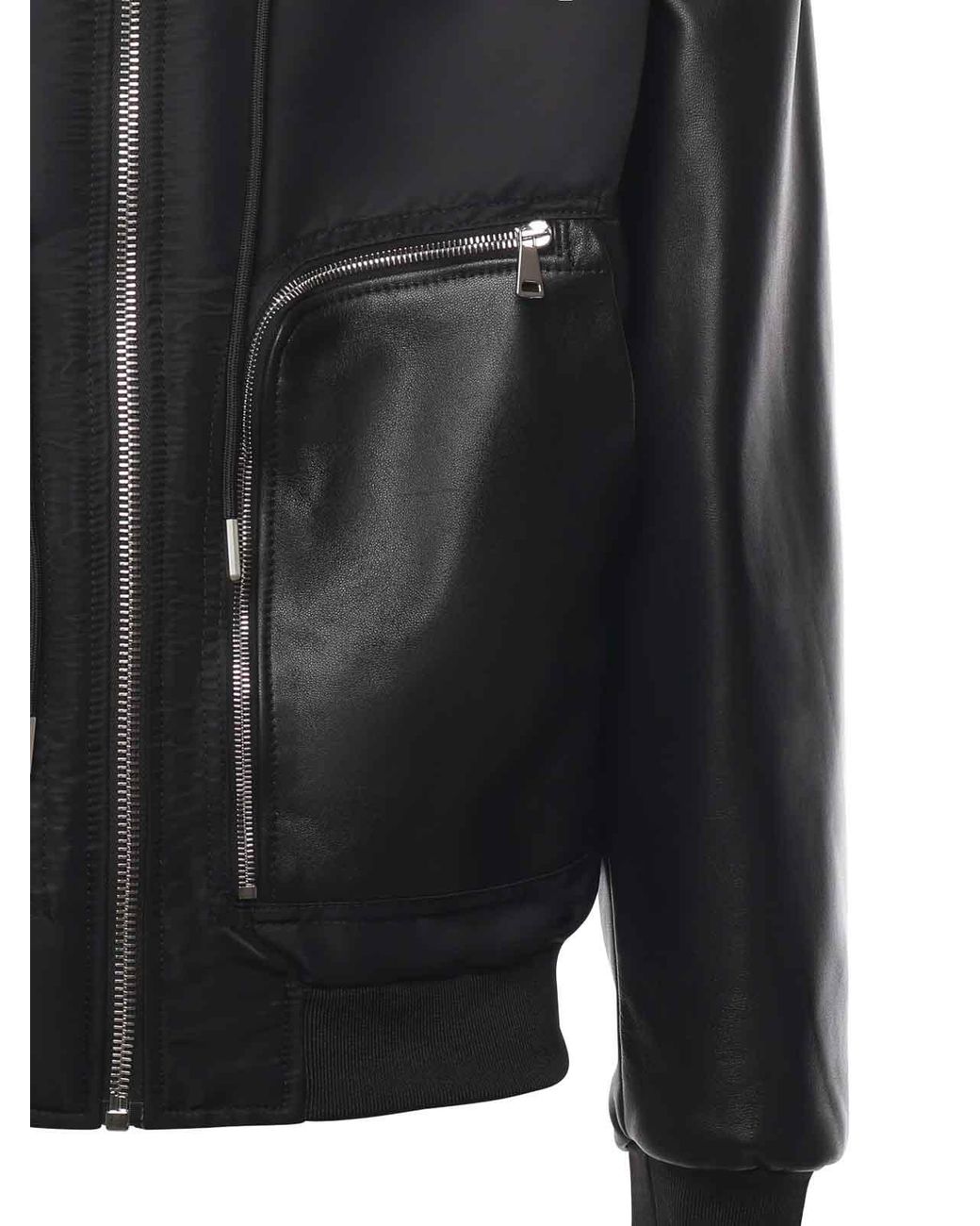 Giuliano Galiano Black Gourch Bomber Jacket for men