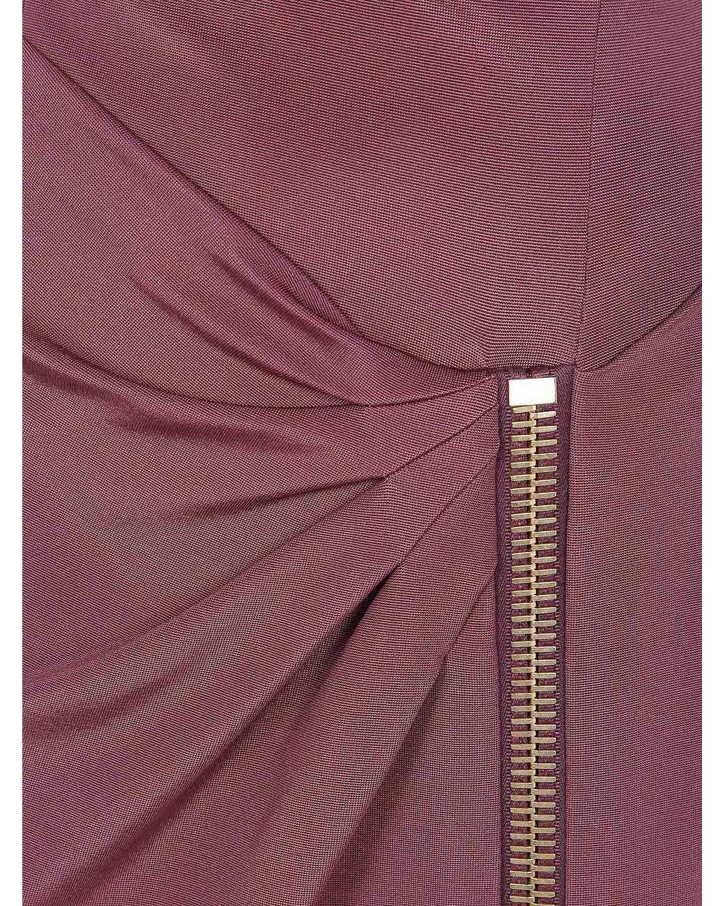 Balmain Purple Zip Detailed Sleeveless Dress
