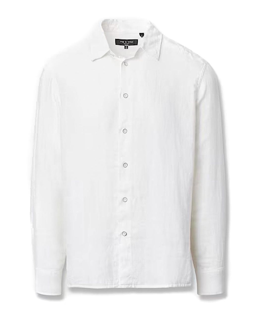 Rag & Bone White Finch Linen Shirt for men