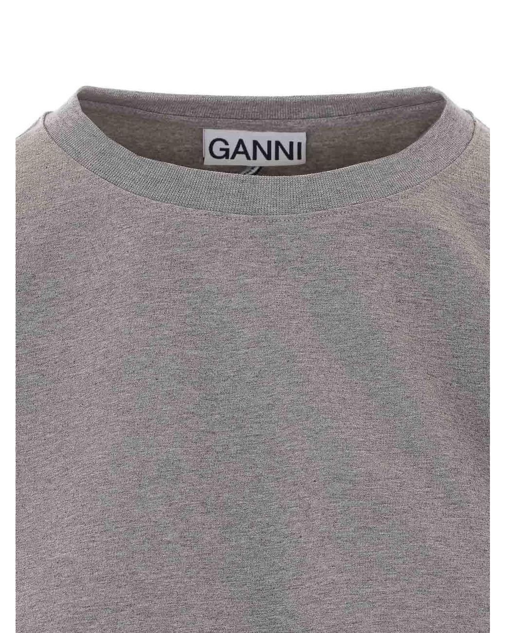 Ganni Gray Heavy Draped Sweatshirt