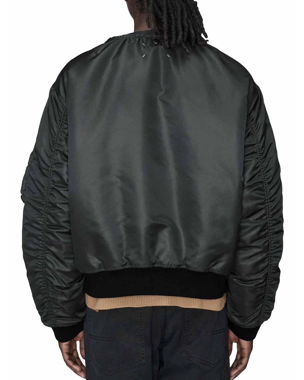 Maison Margiela Black Reversible Nylon Bomber for men
