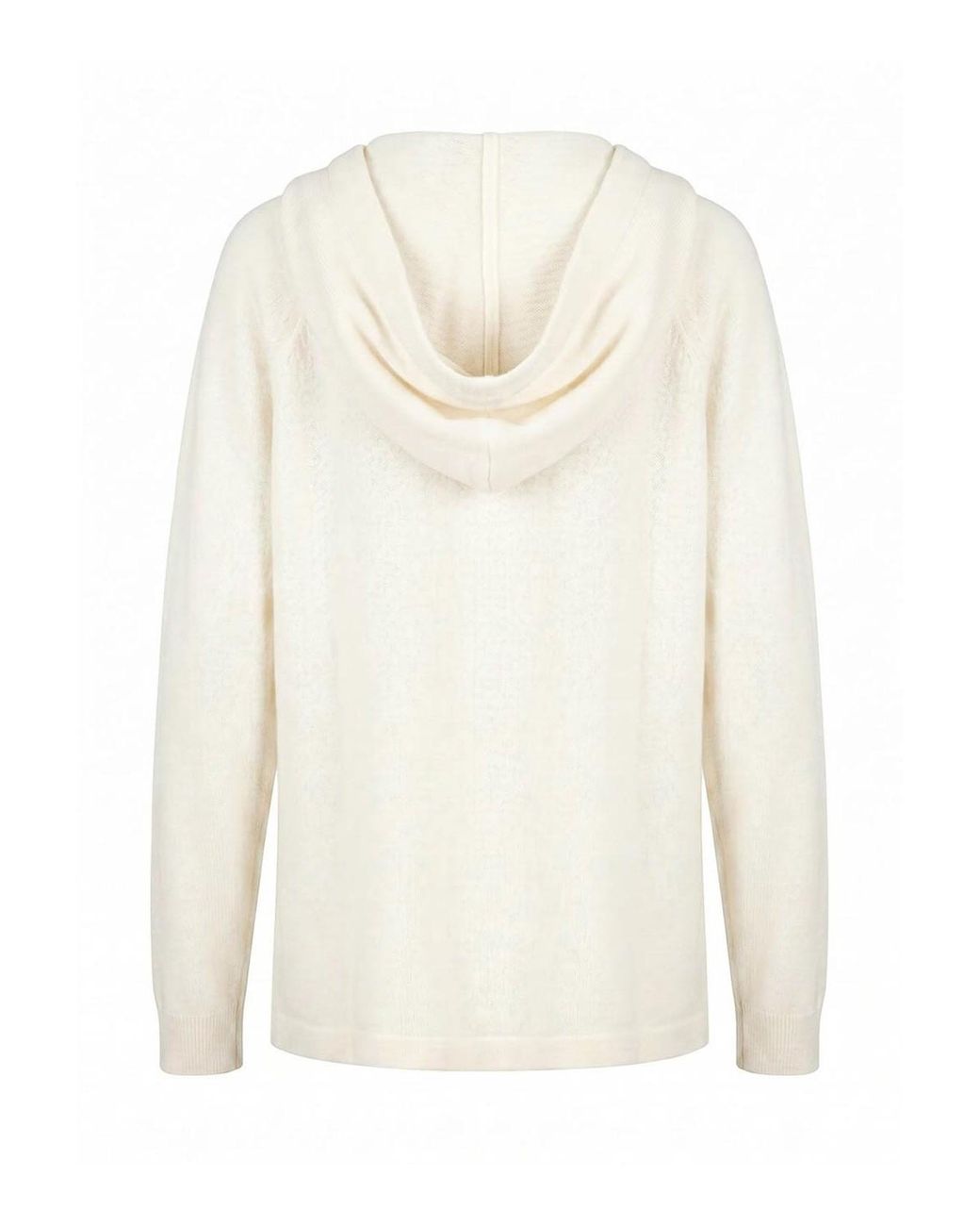 Malo White Hooded Sweater