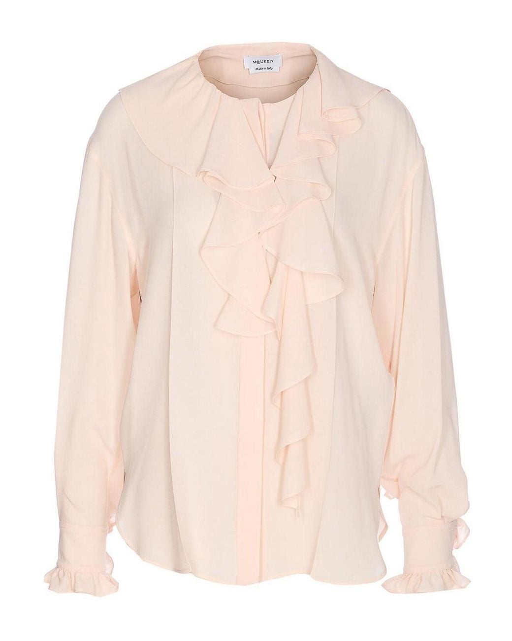 McQueen Pink Pleated Blouse