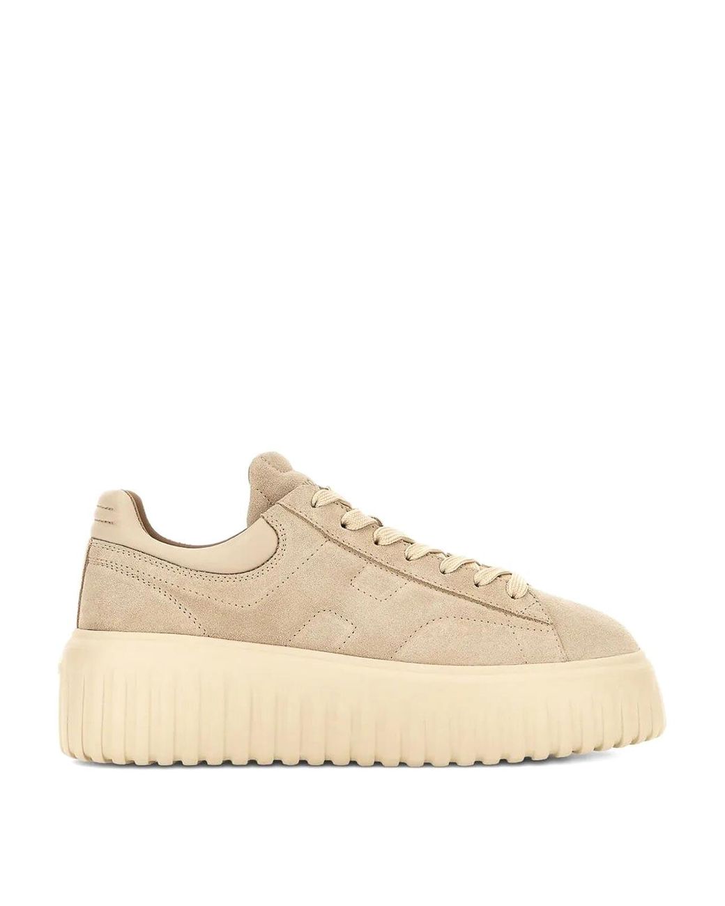 Hogan Natural H-Stripes Suede Sneakers