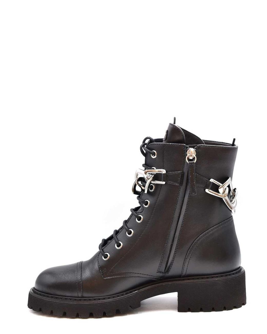 Giuseppe Zanotti Black Chain Ankle Boots