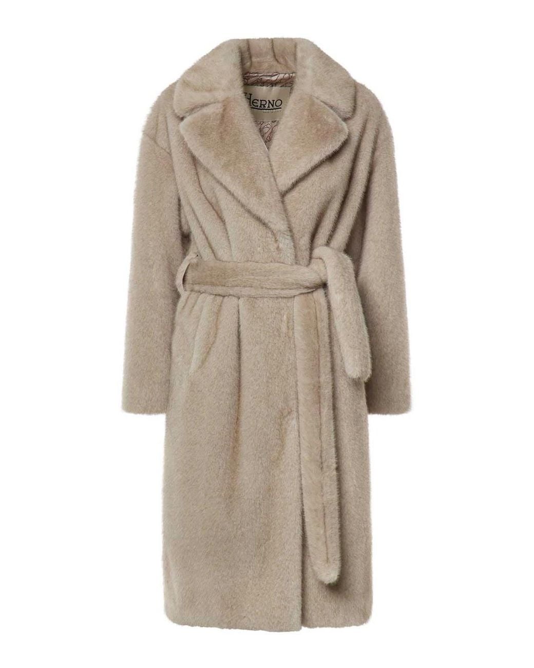 Herno Natural Soft Faux Fur Coat