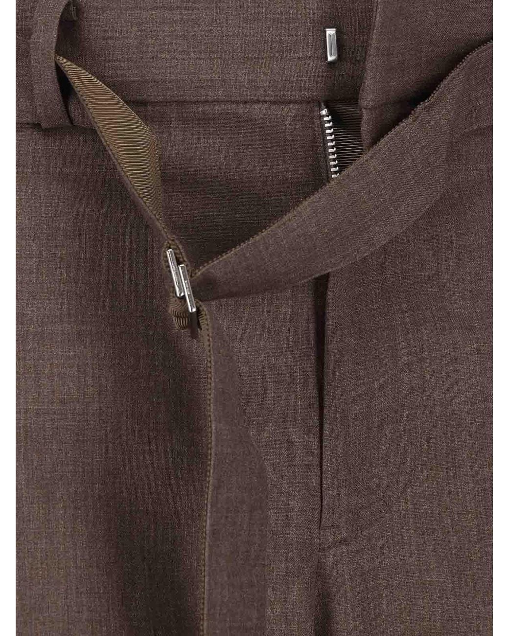 Sacai Brown Wool Trousers