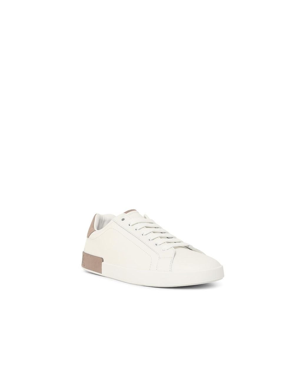 Dolce & Gabbana White Logo Panel Low-Top Sneakers for men