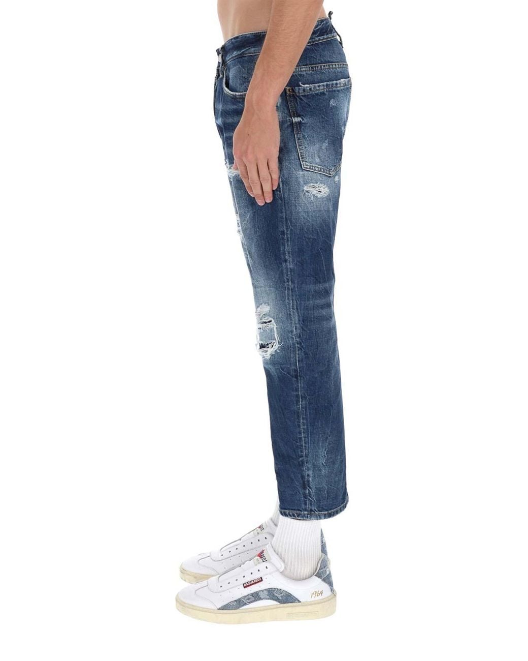 DSquared² Blue Jeans With Details for men