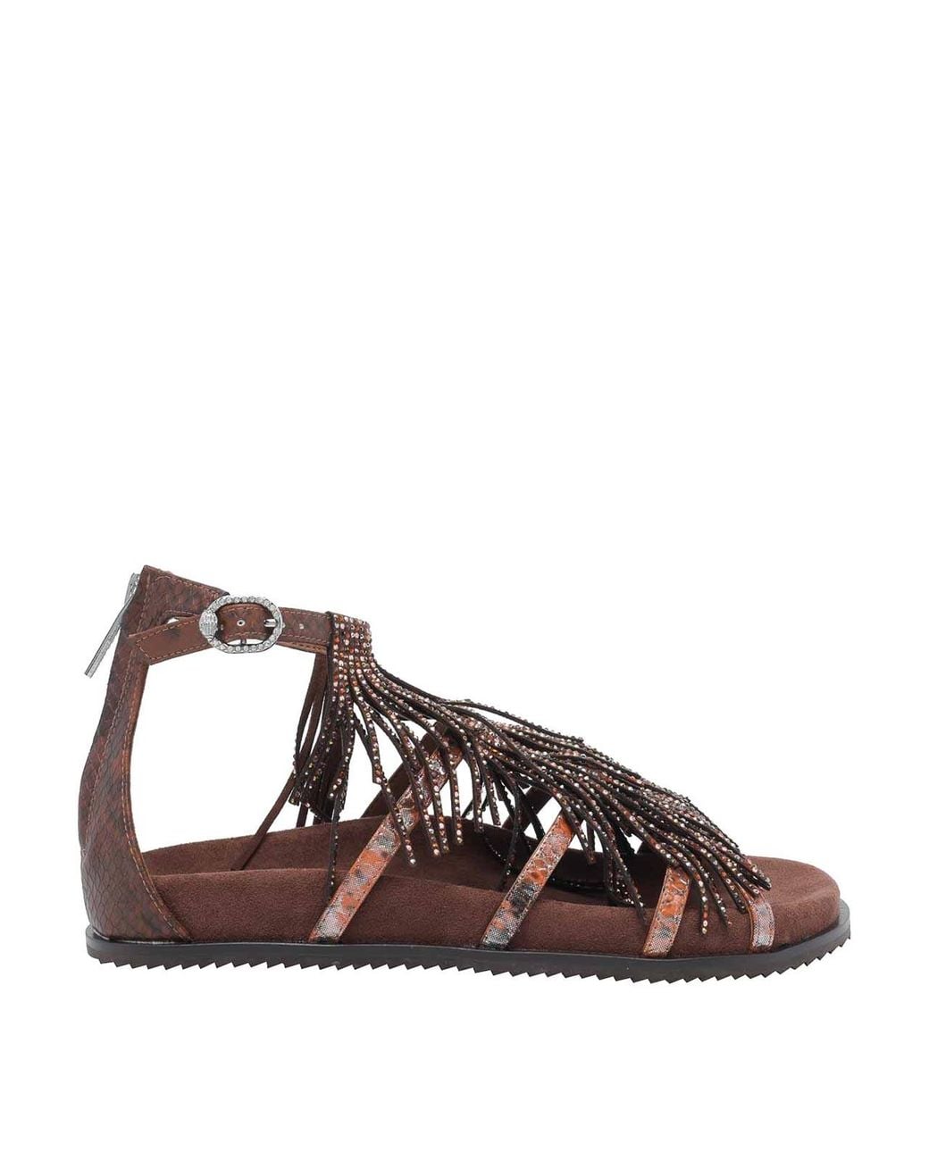 Kurt Geiger Brown Fringes Pump Sandals