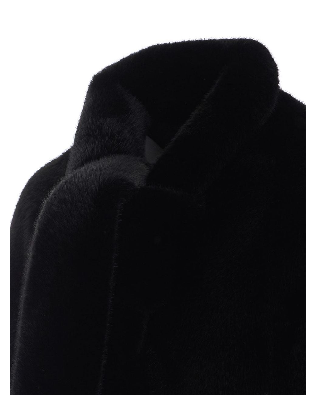 VALENTINI 1972 Black Faux Fur Jacket