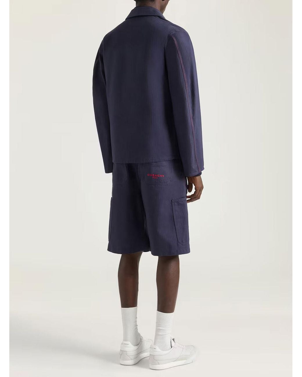 Givenchy Blue Patch Pockets Jacket for men