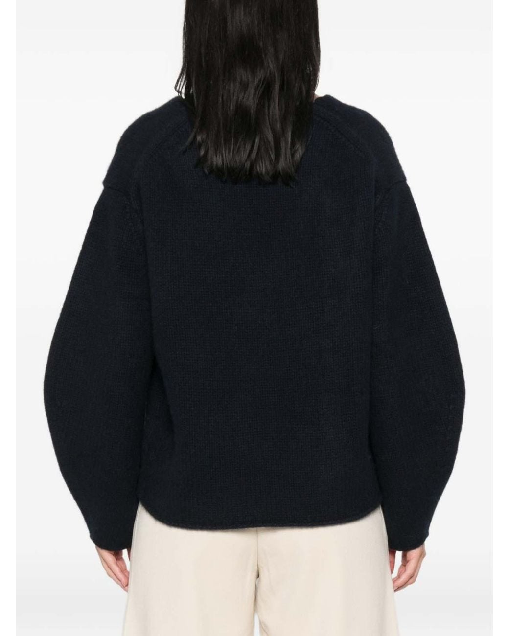 Soft Goat Black Cashmere V-Necked Sweater