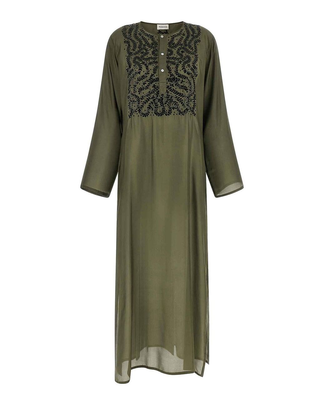 P.A.R.O.S.H. Green P. A.R. O.S. H. Silk Long Dress