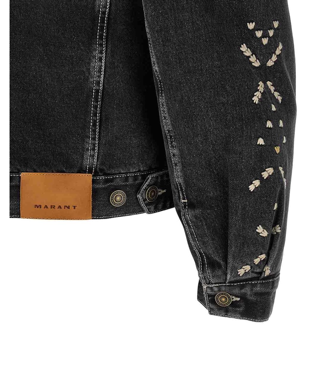 Isabel Marant Black 'Jackson-Gb' Denim Jacket for men