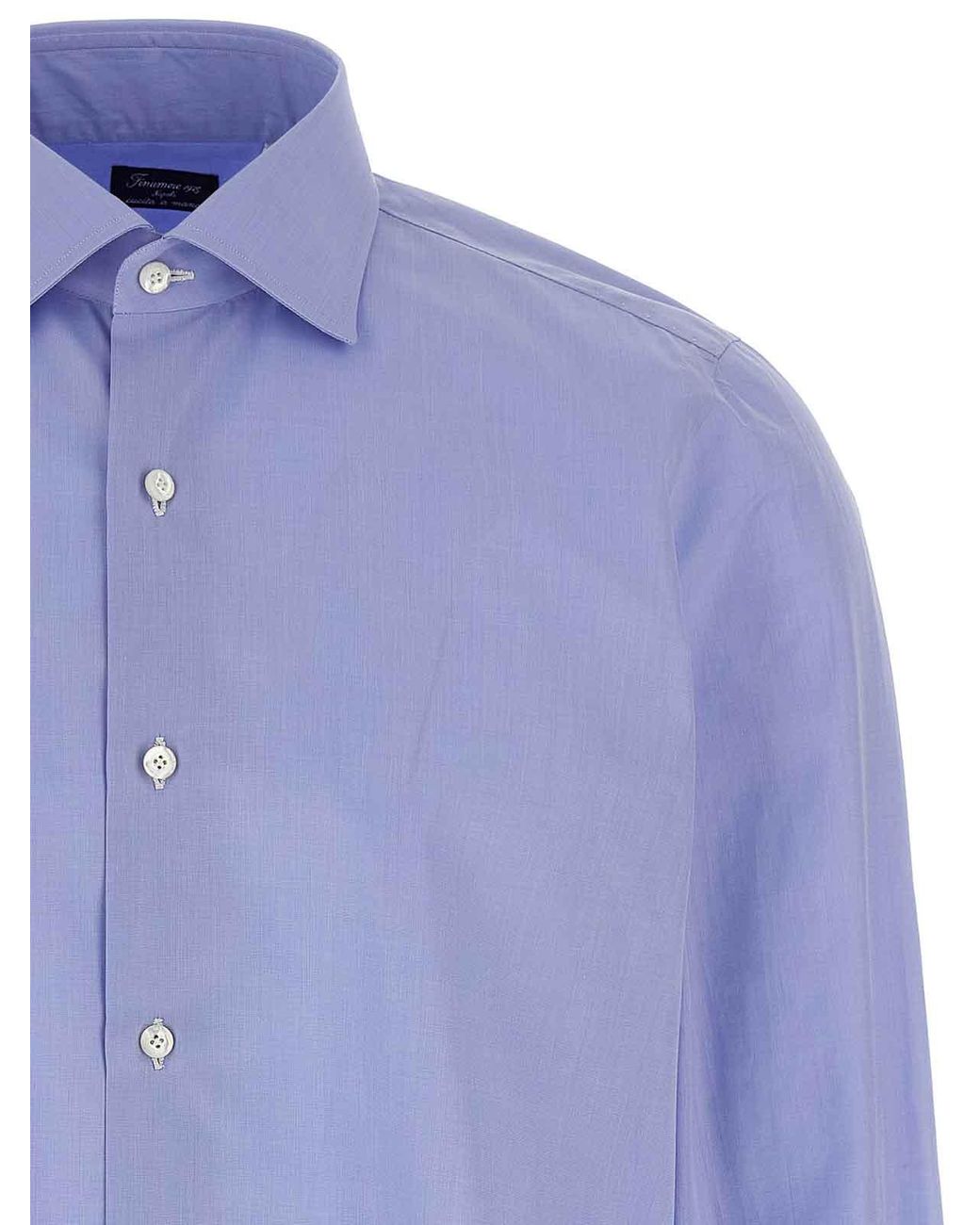 Finamore 1925 Blue Napoli Shirt for men