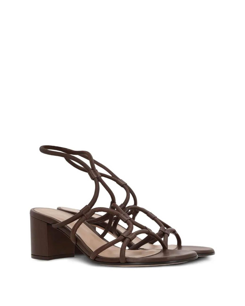 Gianvito Rossi Natural Multi-Way Strap Heeled Sandals 65