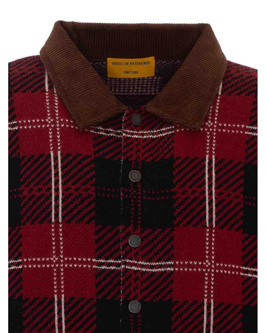 Guest In Residence Red Tartan Bomber for men
