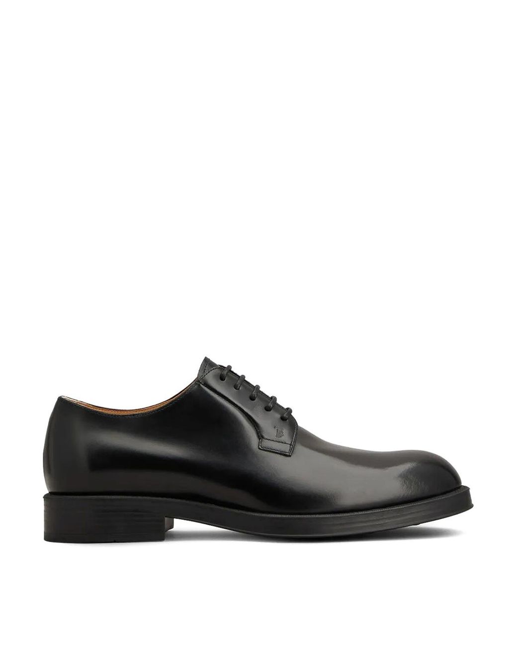Tod's Black Almond Toe Leather Derby for men