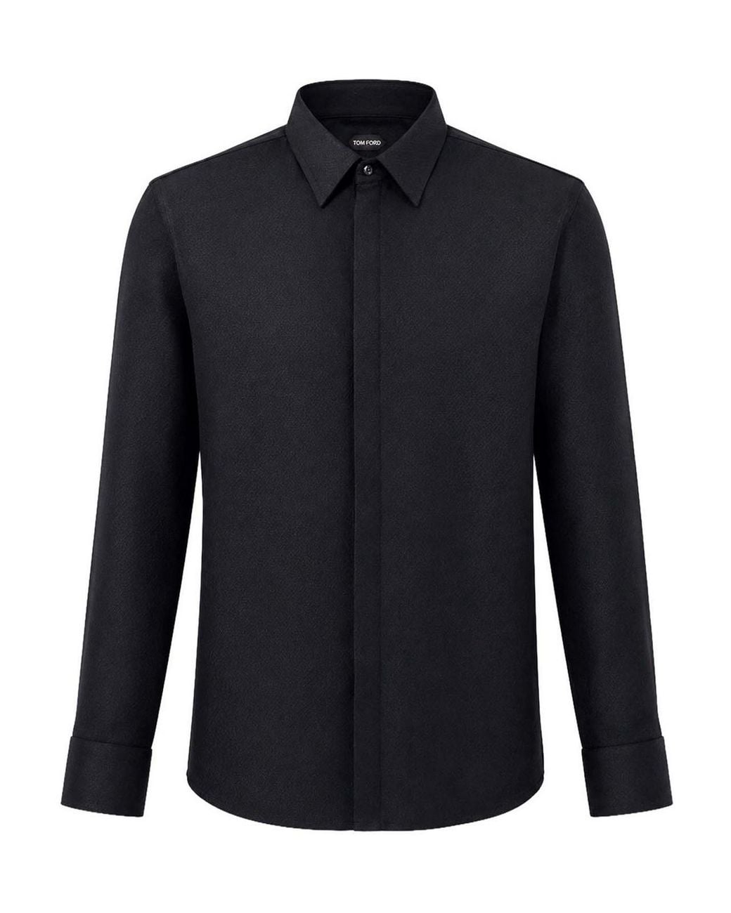 Giorgio Armani Blue Giorgio's Hammered Silk Satin Shirt for men