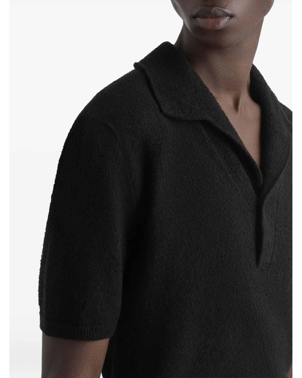 Dolce & Gabbana Black Cotton Blend Polo Shirt for men