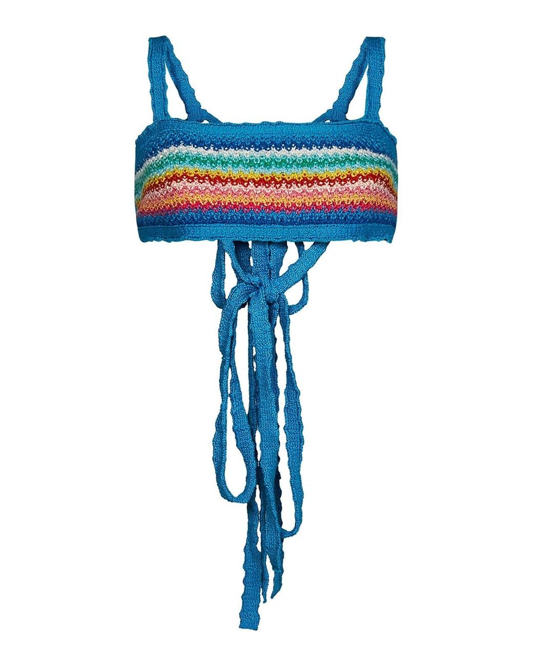 Alanui Blue Bralette Over The