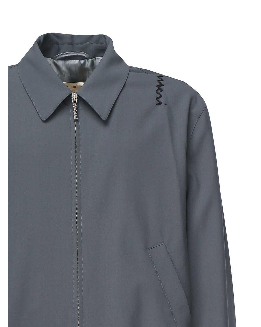 Marni Blue Lightweight Wool Jacket for men