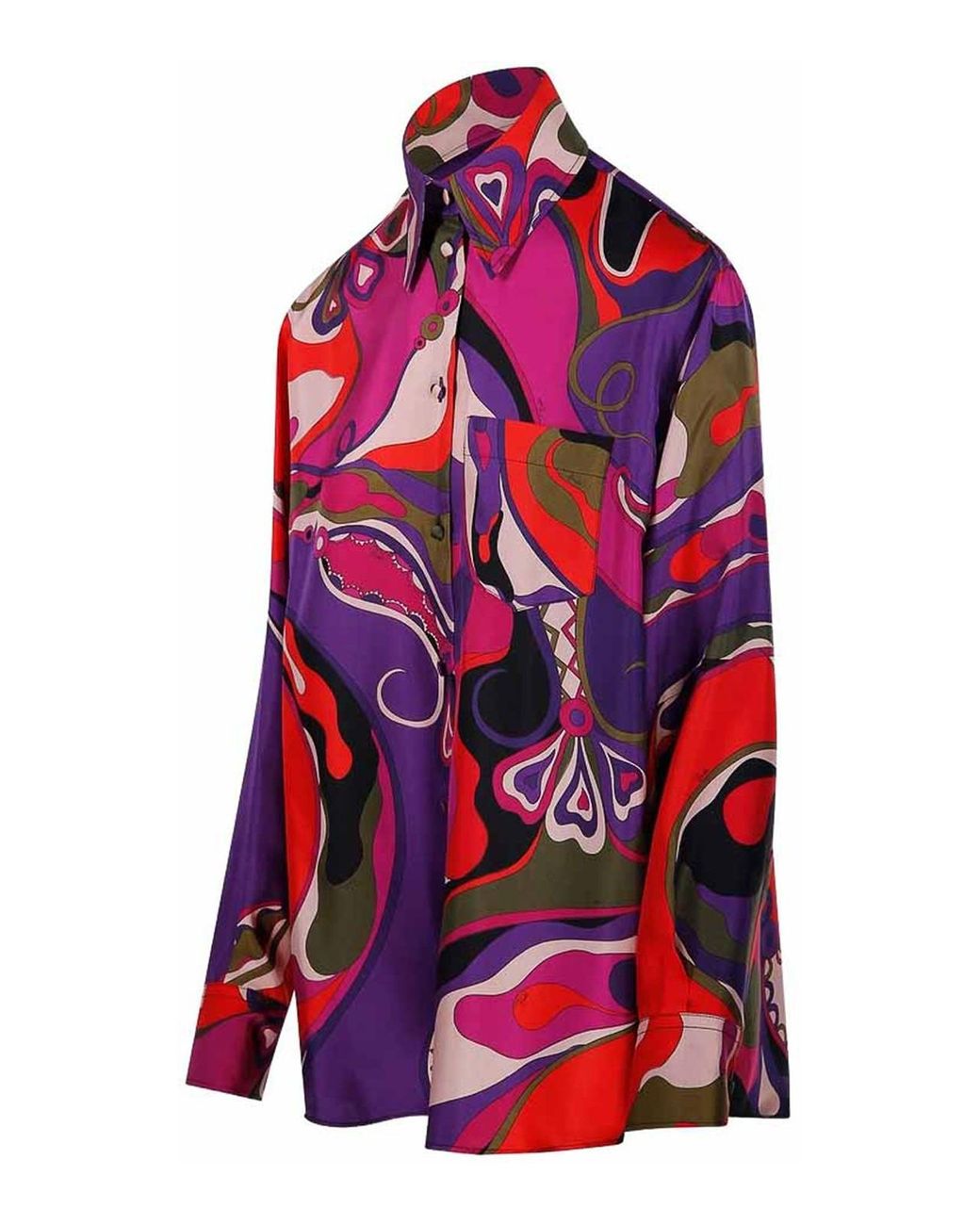Emilio Pucci Red Graphic-Pattern Shirt