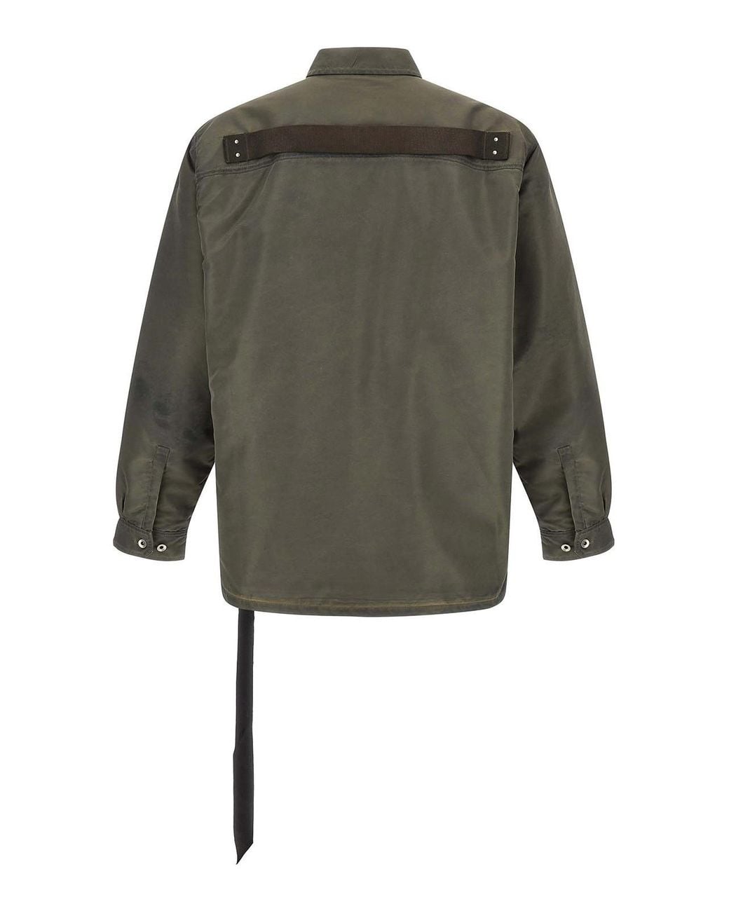 Rick Owens Green Jumbo Outershirt Technical Jacket for men