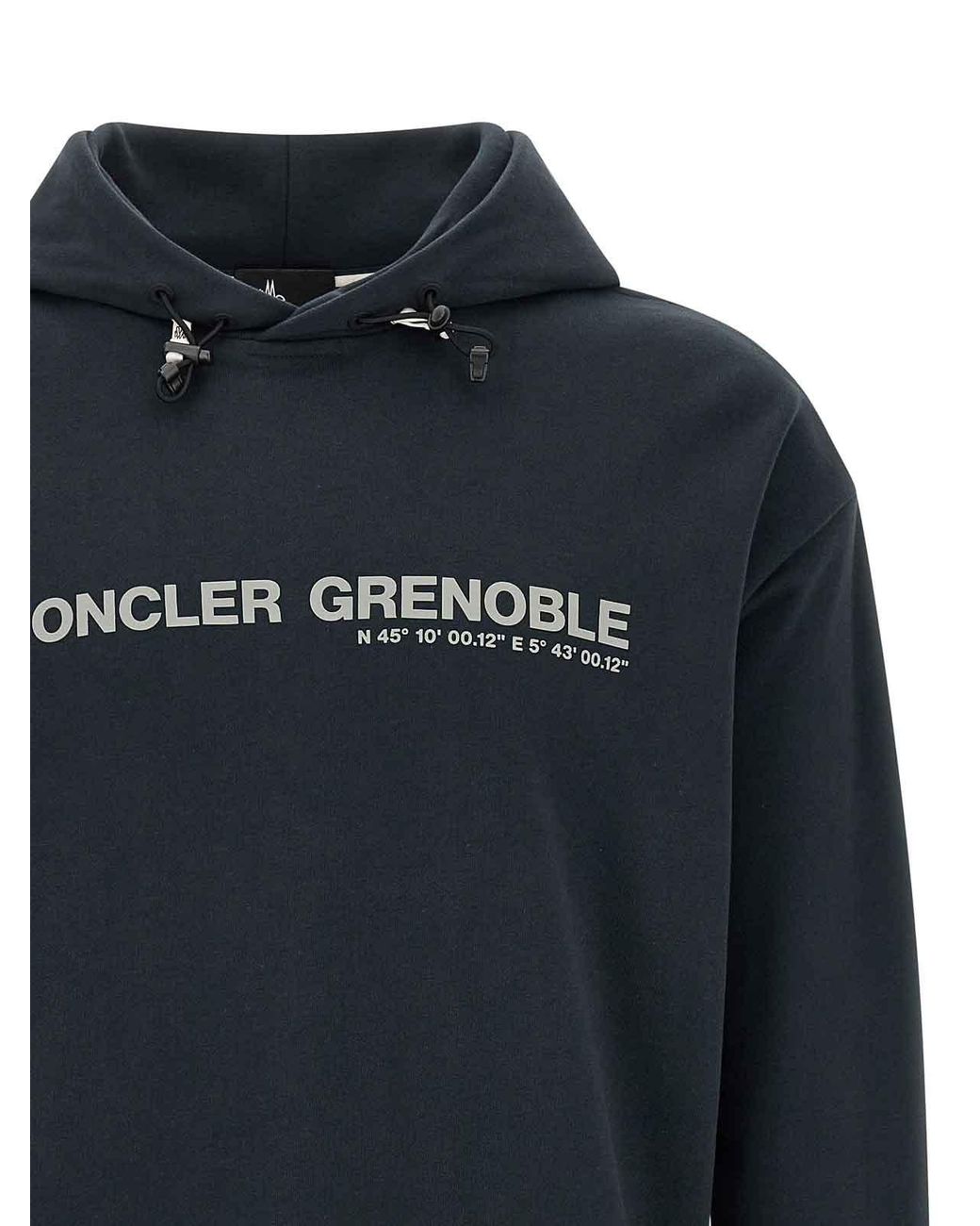 Moncler Blue Logo Hoodie for men