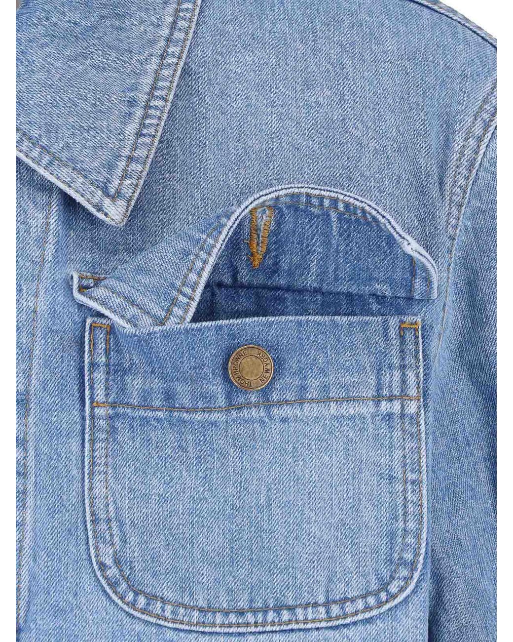 Thom Browne Blue Denim Jacket for men