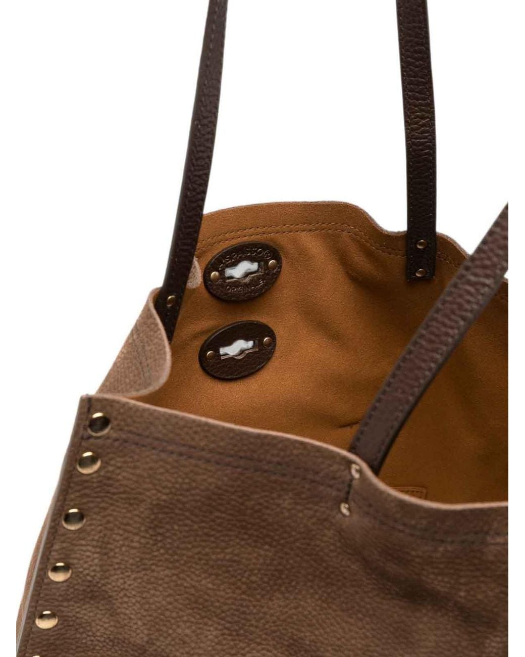 Zanellato Brown Aspasso Medium Nabuck Leather Bag