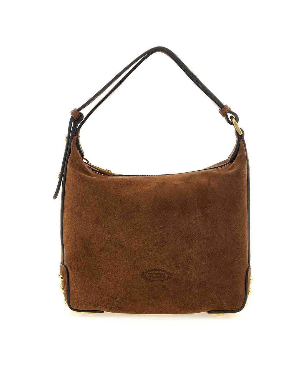 Tod's Brown Gommini' Mini Suede Shoulder Bag