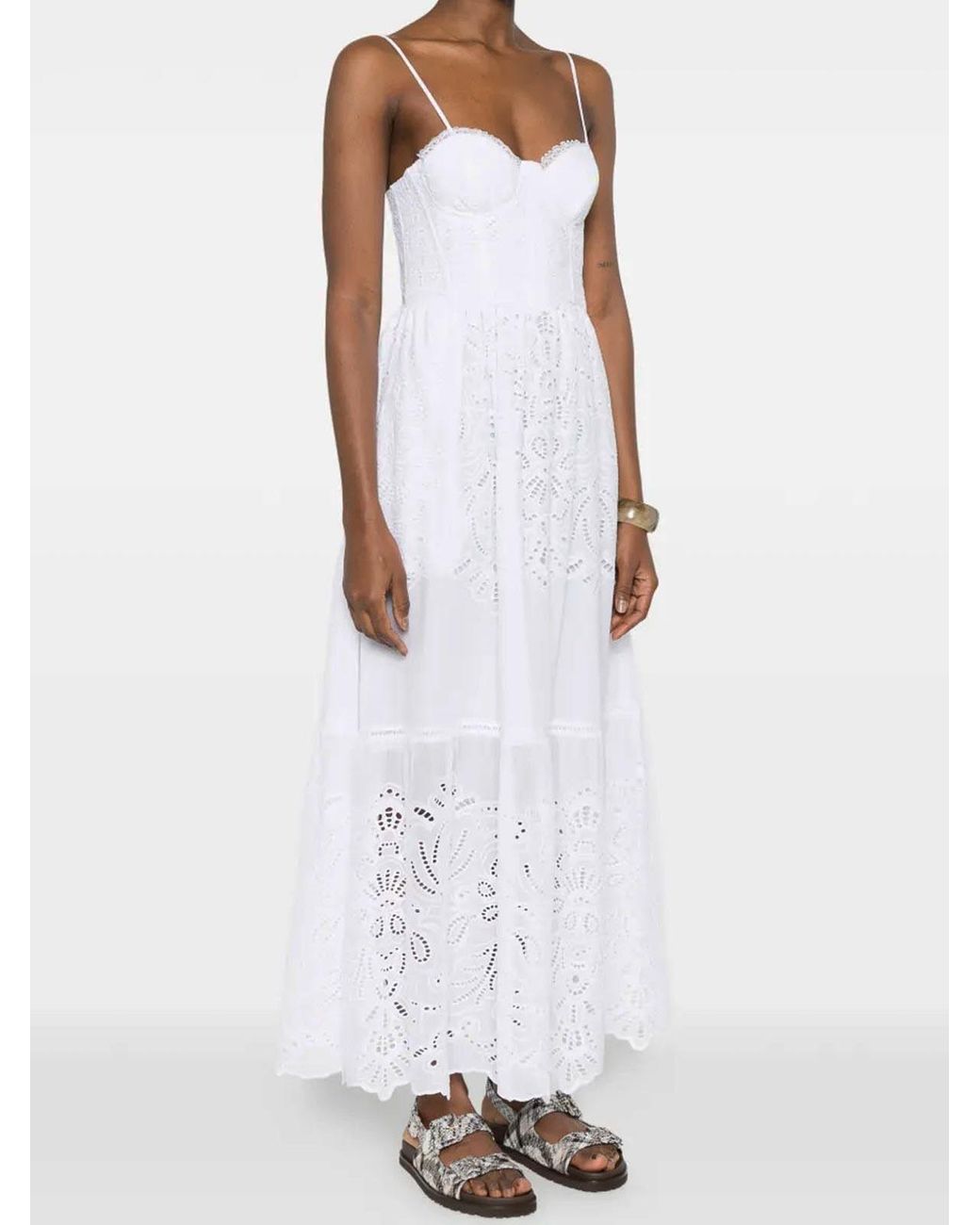 ERMANNO FIRENZE White Sangallo Dress