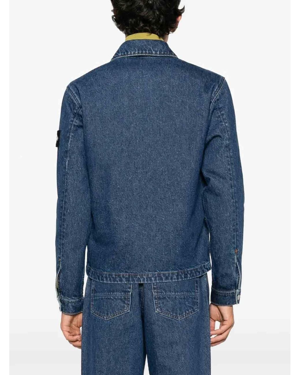 Stone Island Blue Medium Wash Jacket for men